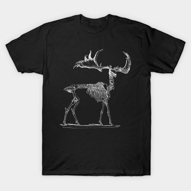 Moose Skeleton T-Shirt by tommartinart